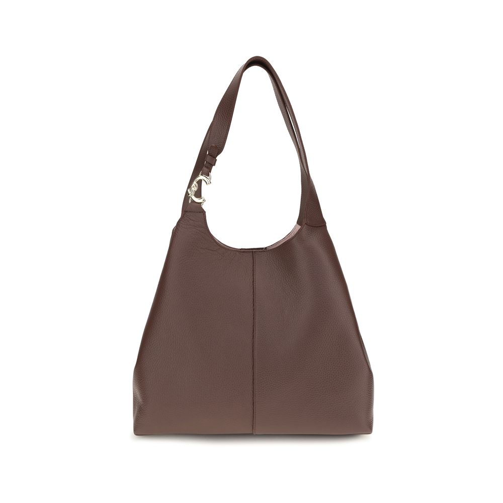 Coccinelle Brown Calf Leather Bos Taurus Shoulder Bag