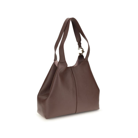 Coccinelle Brown Calf Leather Bos Taurus Shoulder Bag