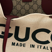 Gucci Μπεζ Τσάντα Tote από Πολυαιθυλένιο  