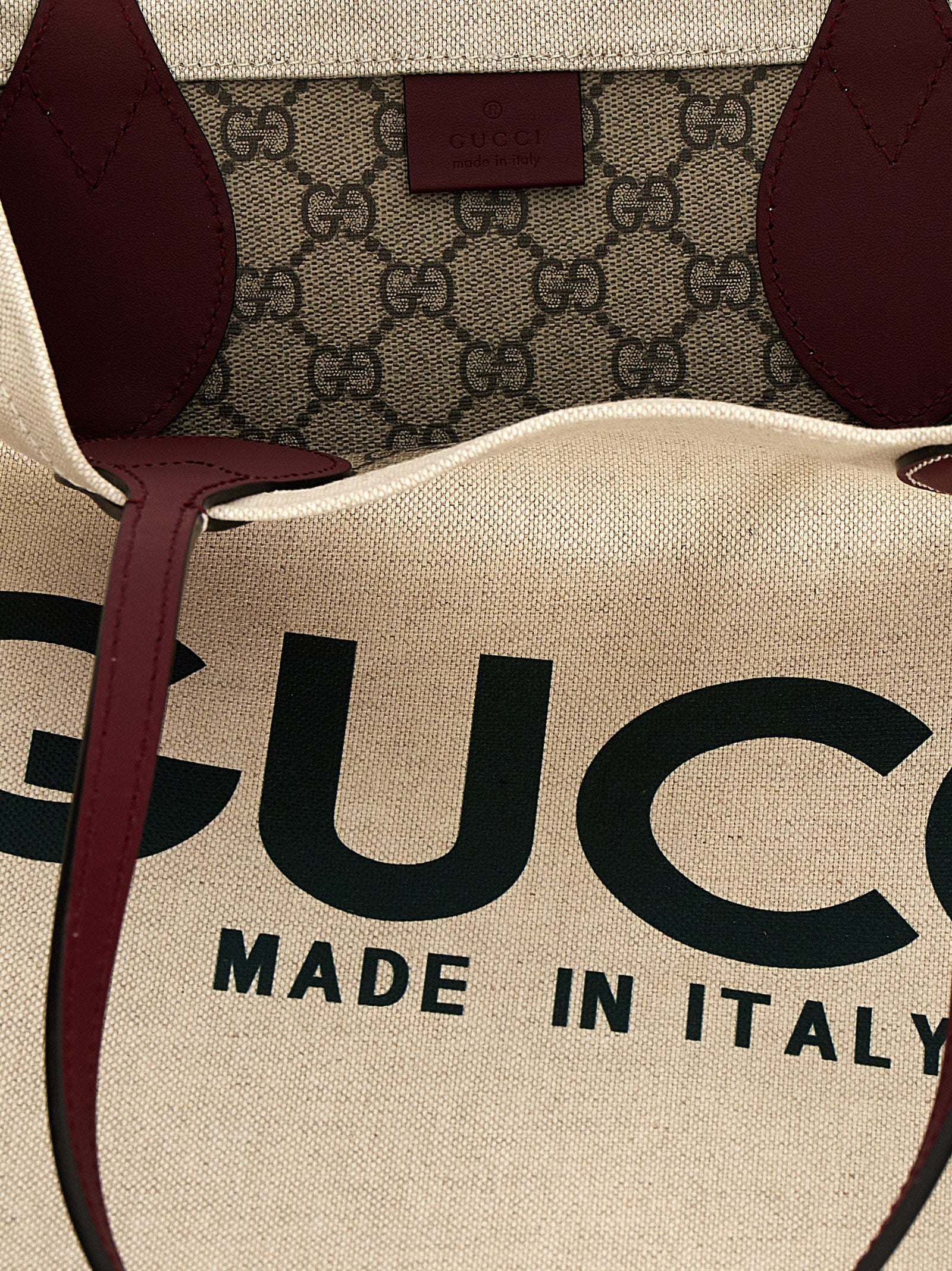 Gucci Μπεζ Τσάντα Tote από Πολυαιθυλένιο  