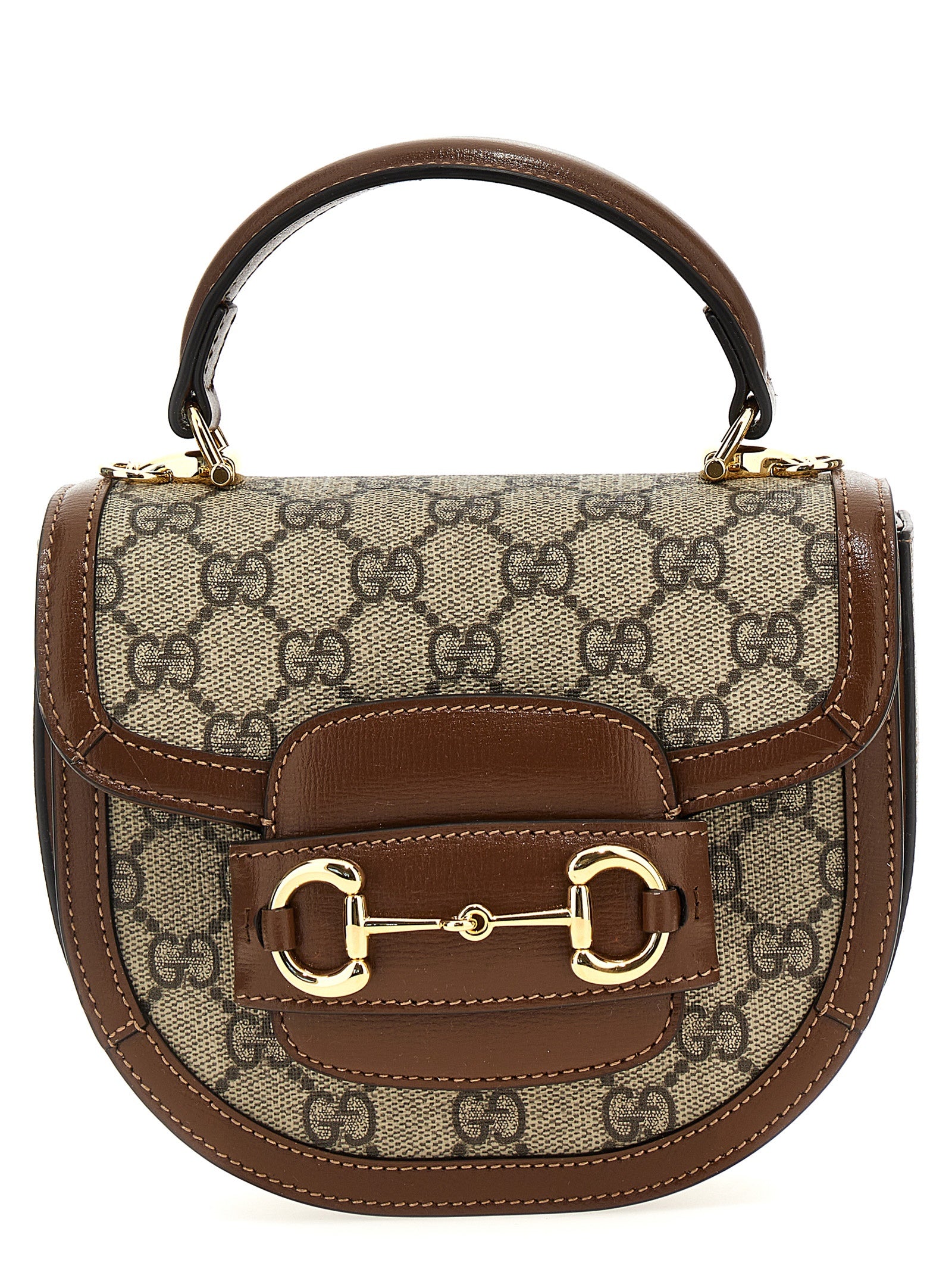 Τσάντα Gucci καφέ από πολυαιθυλένιο  