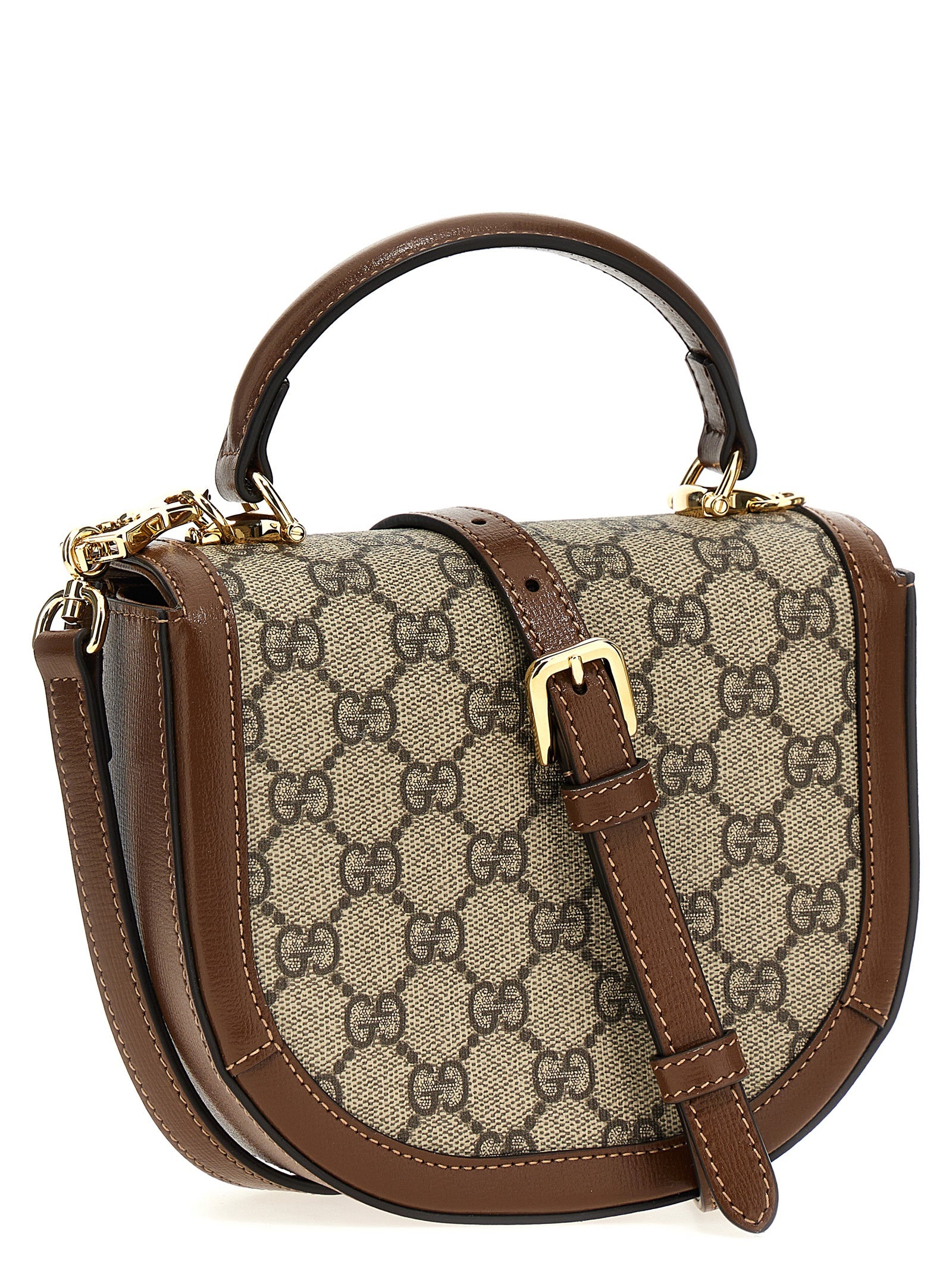 Τσάντα Gucci καφέ από πολυαιθυλένιο  