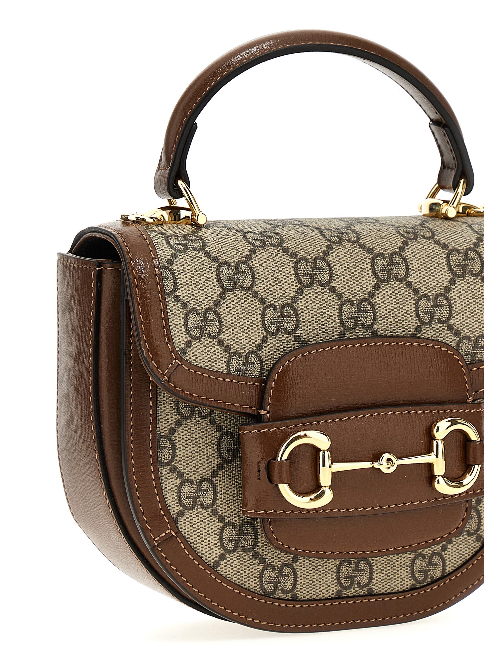 Τσάντα Gucci καφέ από πολυαιθυλένιο  