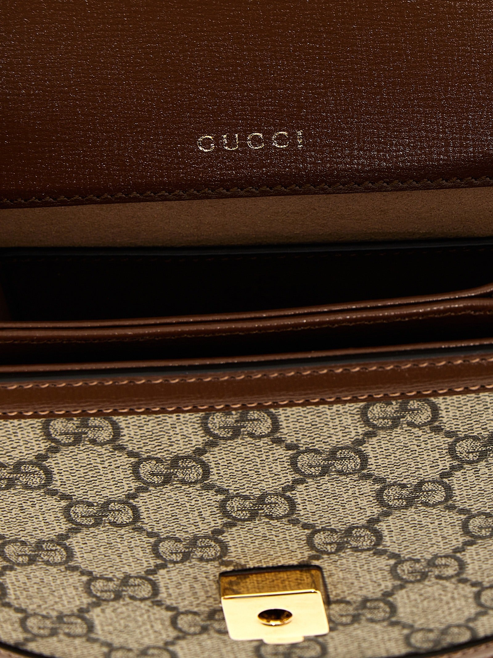 Τσάντα Gucci καφέ από πολυαιθυλένιο  