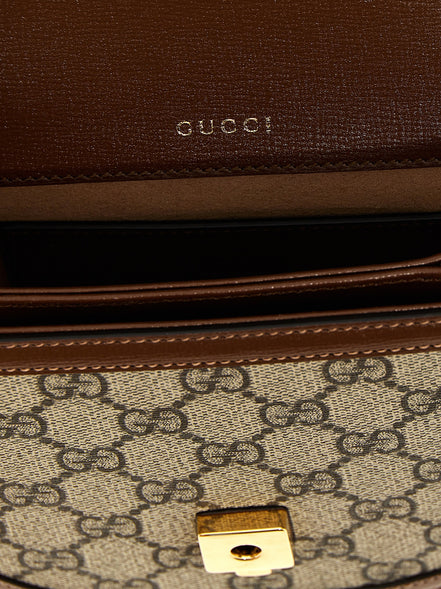 Τσάντα Gucci καφέ από πολυαιθυλένιο  