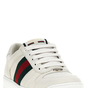 Gucci Screener White Leather Low-Top Sneakers