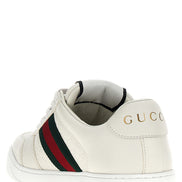 Gucci Screener White Leather Low-Top Sneakers