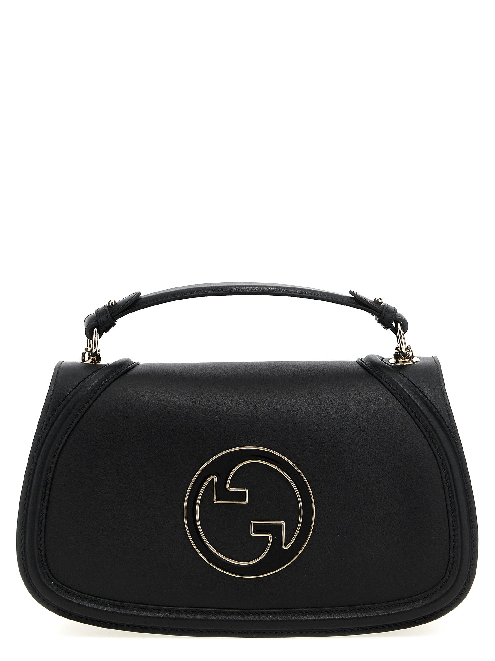 Τσάντα ώμου Gucci Blondie μεσαίου μεγέθους από μαύρο δέρμα