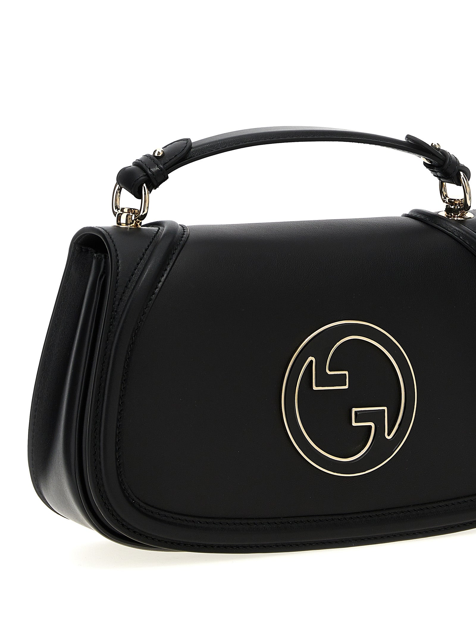 Τσάντα ώμου Gucci Blondie μεσαίου μεγέθους από μαύρο δέρμα