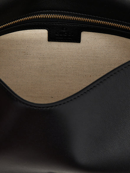 Τσάντα ώμου Gucci Blondie μεσαίου μεγέθους από μαύρο δέρμα