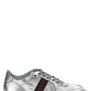 Gucci Ασημί Δερμάτινα Αθλητικά Παπούτσια από Δέρμα Αρνιού  