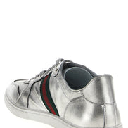 Gucci Ασημί Δερμάτινα Αθλητικά Παπούτσια από Δέρμα Αρνιού  