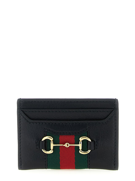 Θήκη Καρτών Gucci από Μαύρο Δέρμα Μόσχου