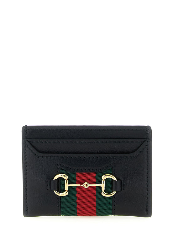 Θήκη Καρτών Gucci από Μαύρο Δέρμα Μόσχου