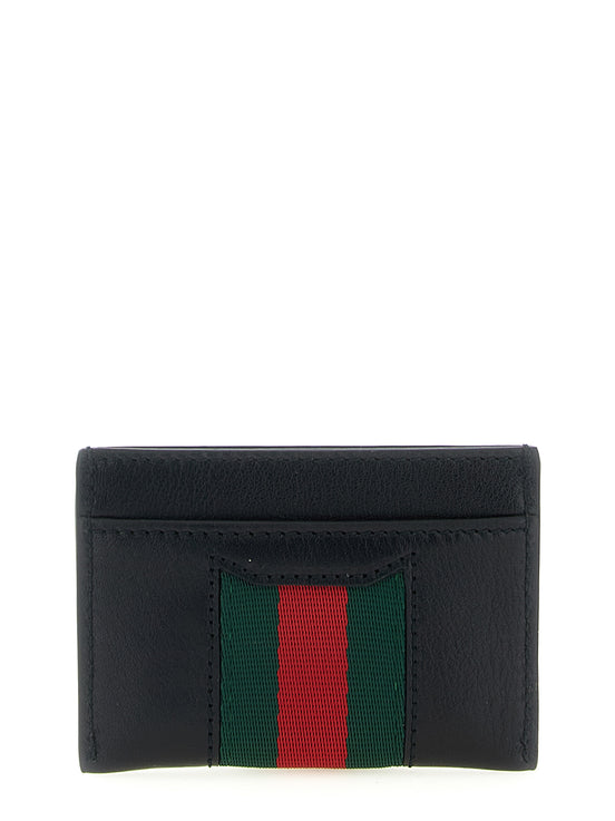 Θήκη Καρτών Gucci από Μαύρο Δέρμα Μόσχου
