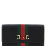 Θήκη Καρτών Gucci από Μαύρο Δέρμα Μόσχου