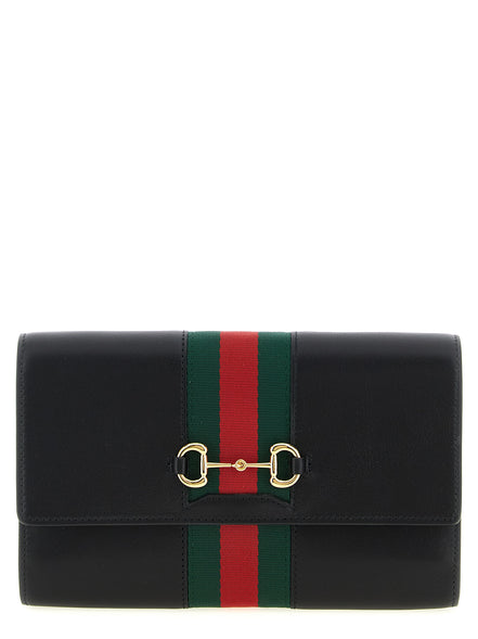 Θήκη Καρτών Gucci από Μαύρο Δέρμα Μόσχου