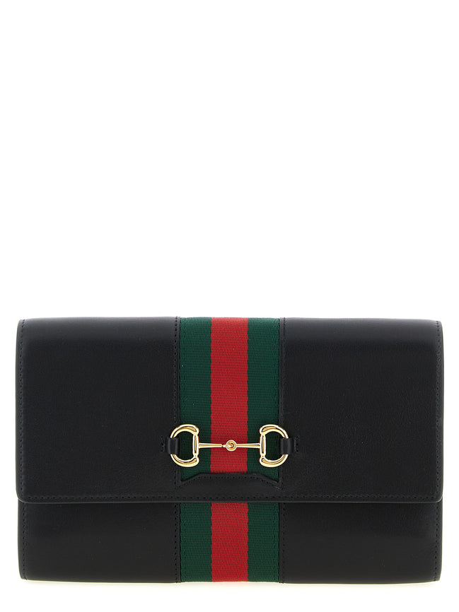 Θήκη Καρτών Gucci από Μαύρο Δέρμα Μόσχου