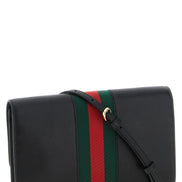 Θήκη Καρτών Gucci από Μαύρο Δέρμα Μόσχου