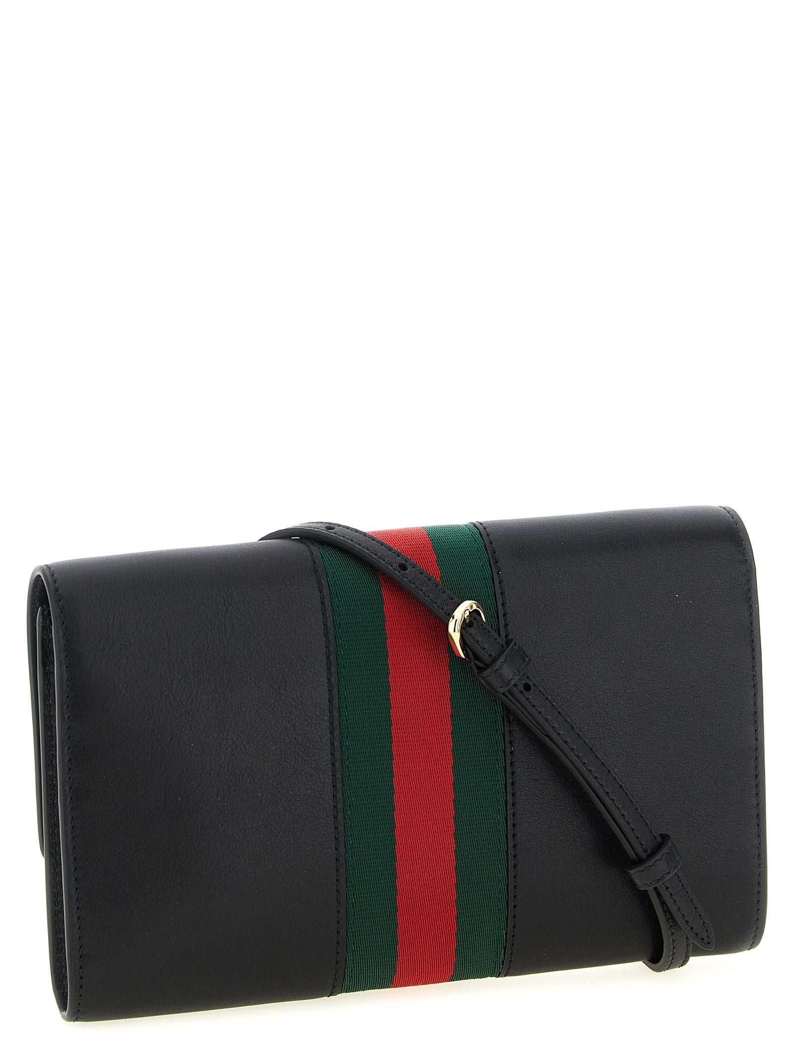 Θήκη Καρτών Gucci από Μαύρο Δέρμα Μόσχου
