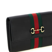 Θήκη Καρτών Gucci από Μαύρο Δέρμα Μόσχου