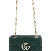 Gucci GG Marmont Μικρή Δίχρωμη Δερμάτινη Τσάντα Ώμου  