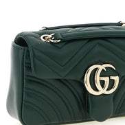 Gucci GG Marmont Μικρή Δίχρωμη Δερμάτινη Τσάντα Ώμου  