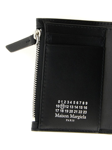 Θήκη καρτών Maison Margiela από μαύρο δέρμα μοσχαριού  