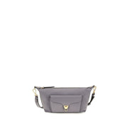 Coccinelle Gray Calf Leather Bos Taurus Shoulder Bag
