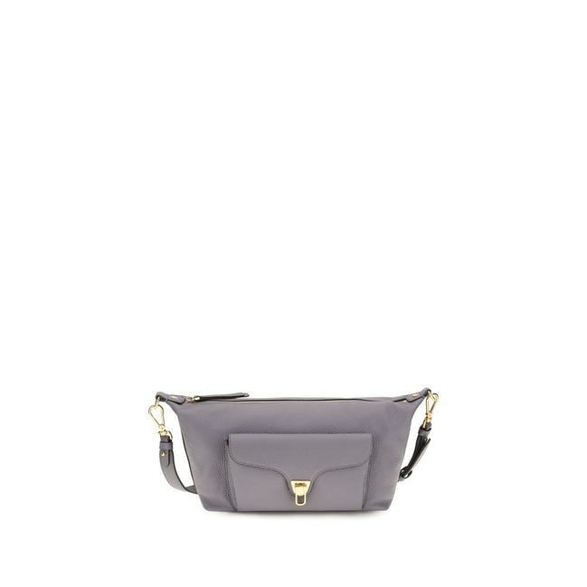 Coccinelle Gray Calf Leather Bos Taurus Shoulder Bag