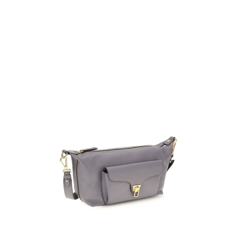 Coccinelle Gray Calf Leather Bos Taurus Shoulder Bag