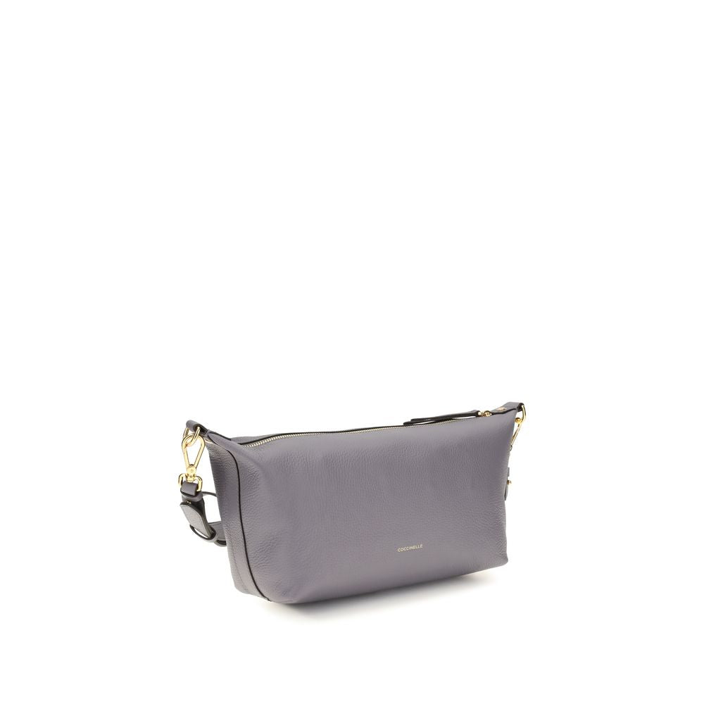 Coccinelle Gray Calf Leather Bos Taurus Shoulder Bag