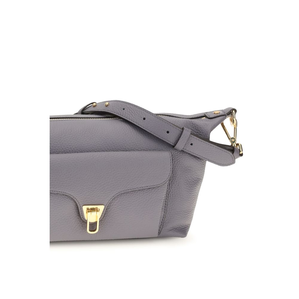 Coccinelle Gray Calf Leather Bos Taurus Shoulder Bag