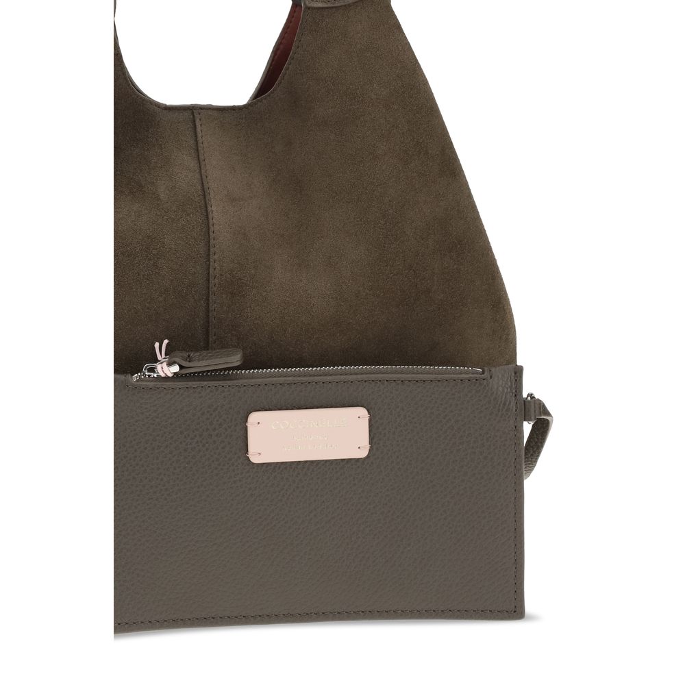 Coccinelle Brown Calf Leather Bos Taurus Shoulder Bag