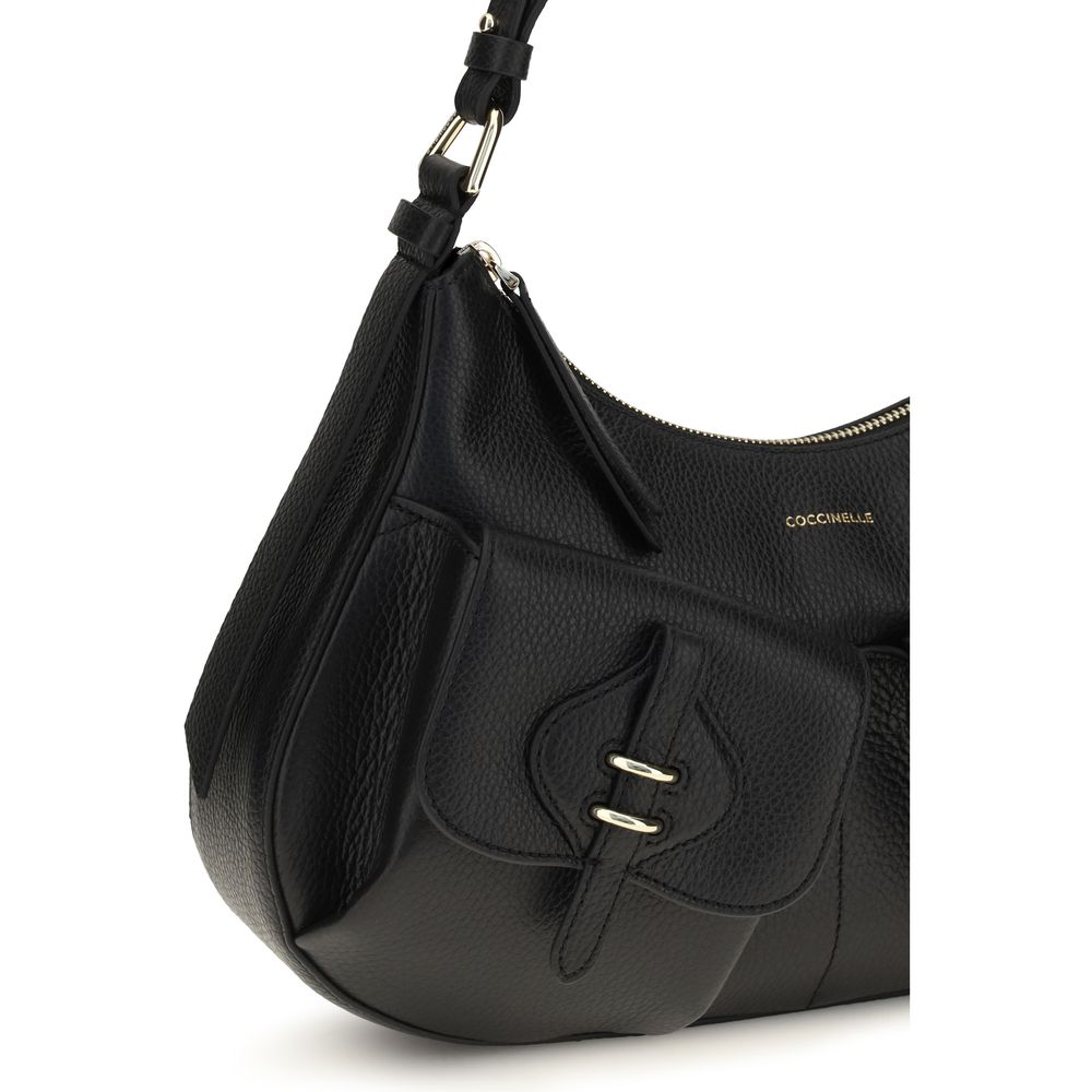 Coccinelle Small Bohème Black Leather Shoulder Bag