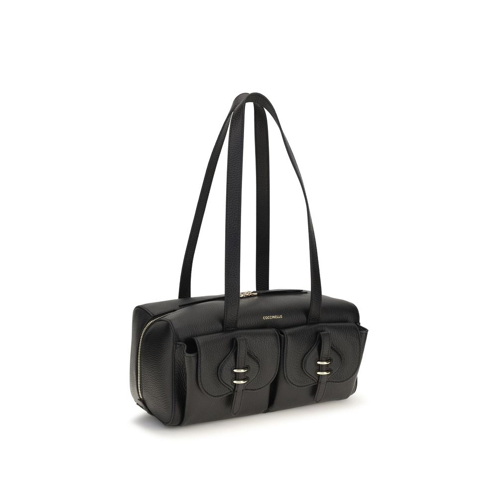 Coccinelle Mavery Black Leather Shoulder Bag