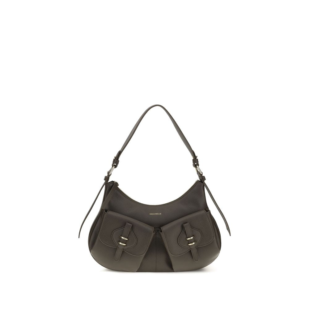 Coccinelle Small Bohème Brown Leather Shoulder Bag