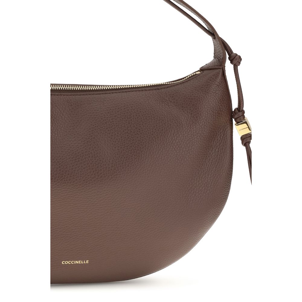 Coccinelle Thess Brown Leather Shoulder Bag
