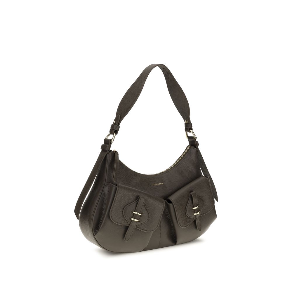Coccinelle Small Bohème Brown Leather Shoulder Bag
