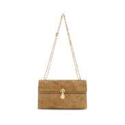 Savette Brown Calf Leather Bos Taurus Clutch Bag