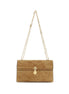 Savette Brown Calf Leather Bos Taurus Clutch Bag