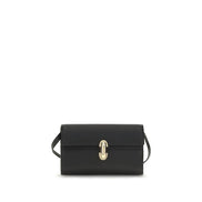 Savette Black Calf Leather Bos Taurus Shoulder Bag