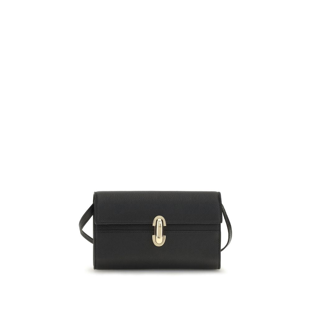 Savette Black Calf Leather Bos Taurus Shoulder Bag