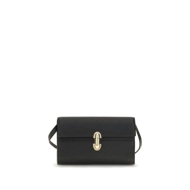 Savette Black Calf Leather Bos Taurus Shoulder Bag