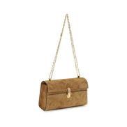 Savette Brown Calf Leather Bos Taurus Clutch Bag