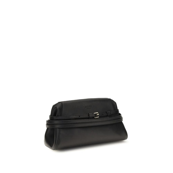 Moschino Black Belt-Detail Clutch