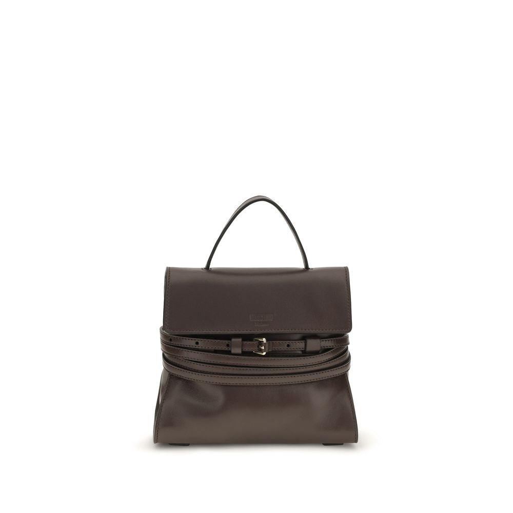Moschino Brown Tie Me Handbag