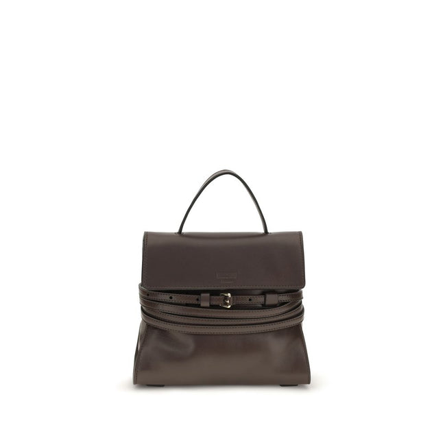 Moschino Brown Tie Me Handbag