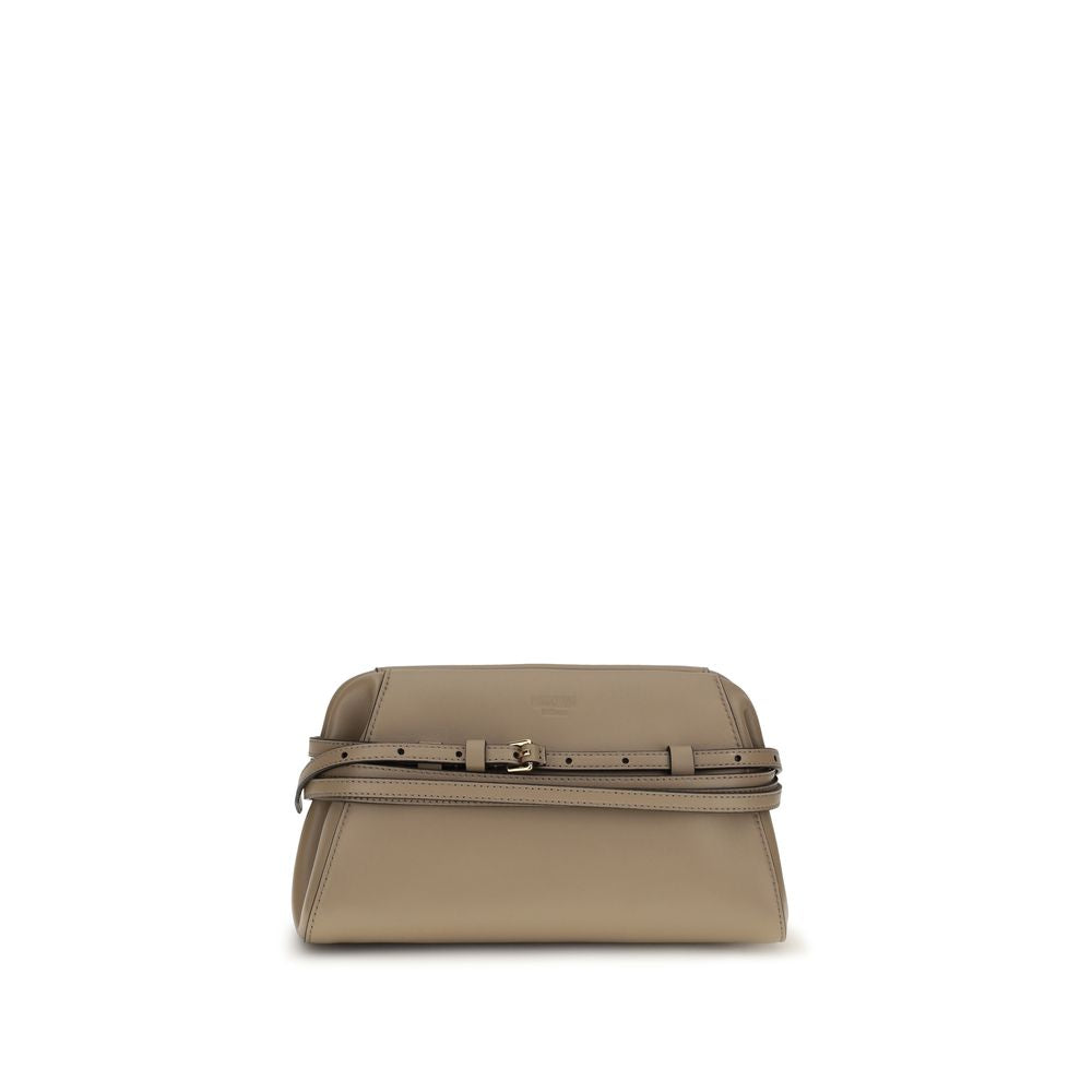 Moschino Beige Belt-Detail Clutch