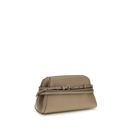 Moschino Beige Belt-Detail Clutch